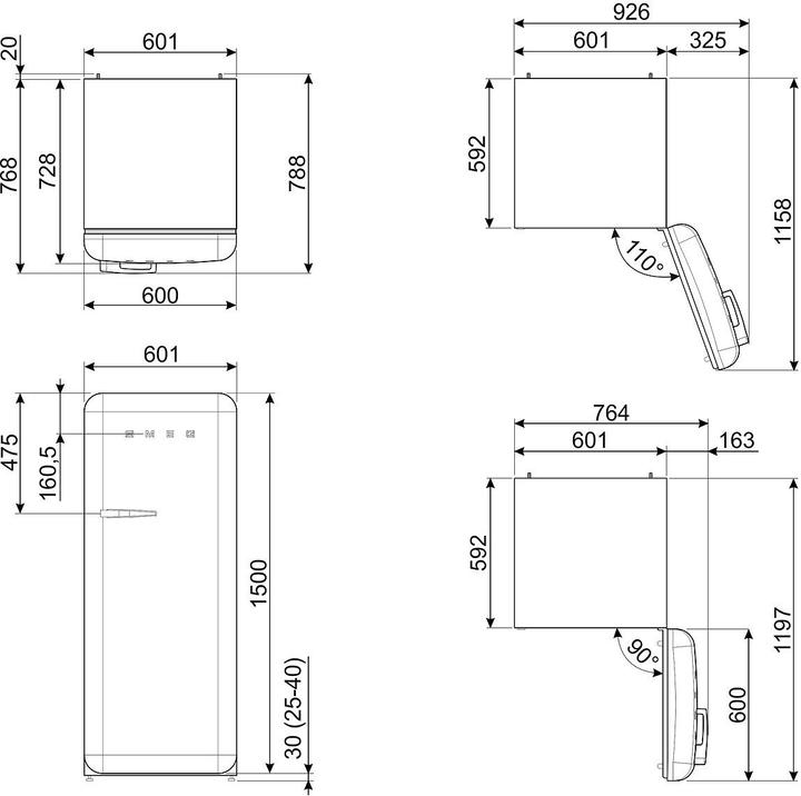 Produktbild Smeg FAB28RRD5 (270 l)