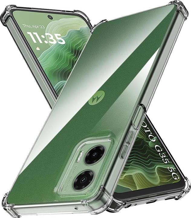 Techsuit - Shockproof Clear Silicone - Motorola Moto G35 - Clear (Motorola Moto G35)