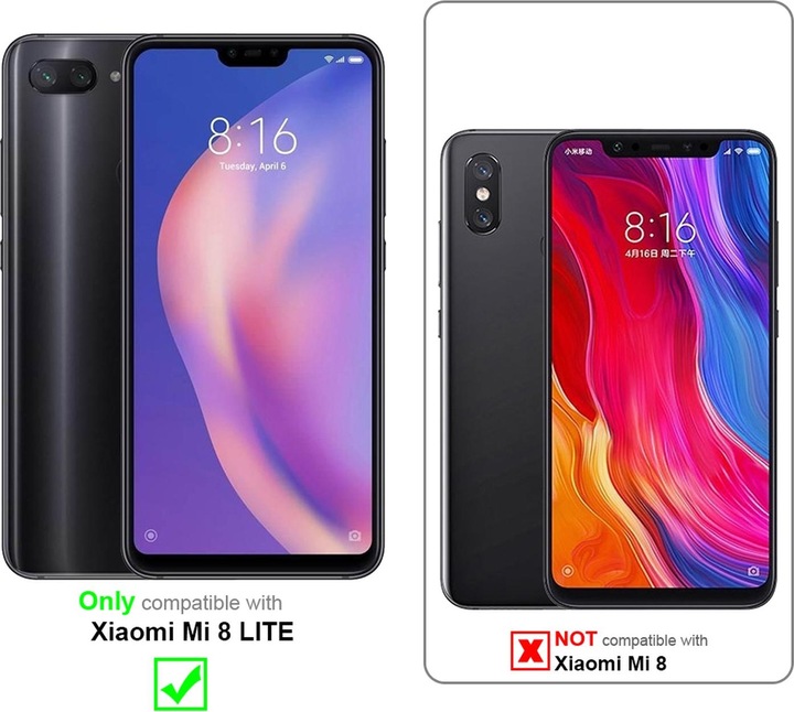 Actual product image Cadorabo Book Invisible Magnet Cover (Mi 8 Lite)