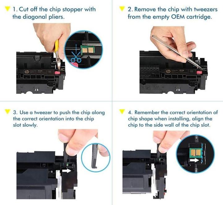 Actual product image Hermex Compatible HP Color LaserJet Pro MFP M283fdn Toner Cartridges black (without chip) (FC)