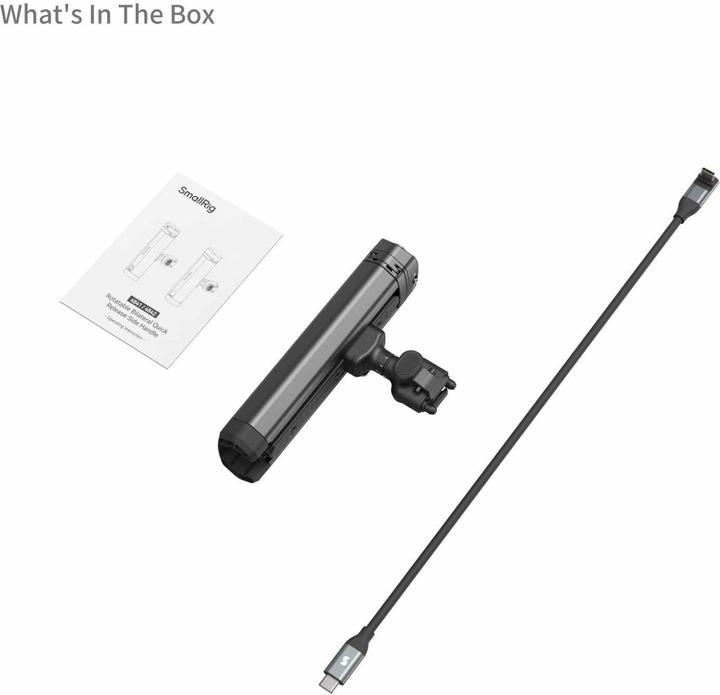 Actual product image SmallRig 4841 Rotatable Bilateral Quick Release Side Handle with Wireless Control and M.2 SSD Enclosure (Cage)