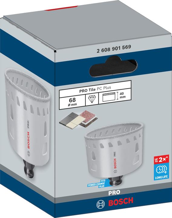 Image du produit Bosch Professional Zubehör Scie cloche PRO Tile PC Plus, 68 mm, HS (68 mm)