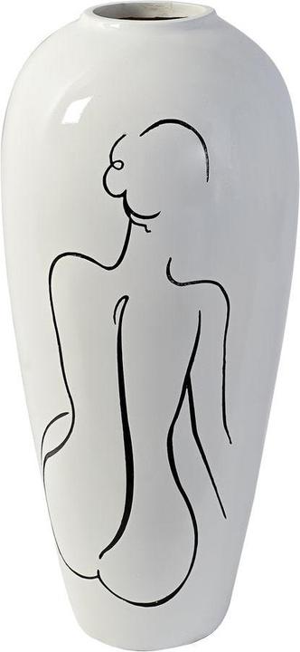 Actual product image DKD Home Decor Vase Abstract White Resin Modern (34 x 34 x 73.5 cm)