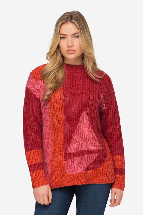 Immagine prodotto Laurasøn Maglione con jacquard, scollo a girocollo e maniche lunghe (XL)