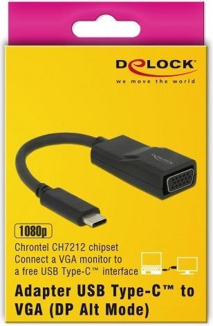 Produktbild Delock Monitoradapter USB Typ-C/ST zu VGA/BU (VGA, 8 cm)