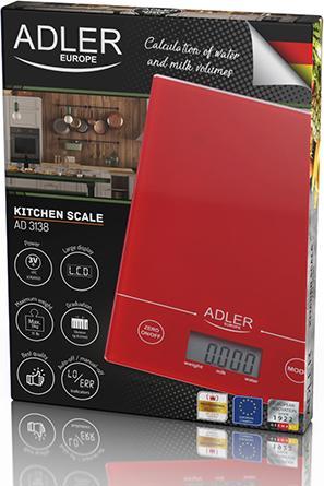 Actual product image Adler AD 3138 Worktop Rectangle Electronic Kitchen Scale
