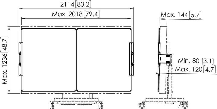 Actual product image Vogels RISE A228 WHITEBOARD SET 86IN