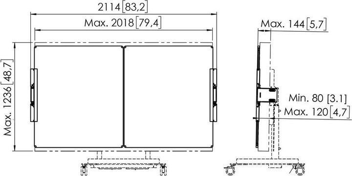 Produktbild Vogels RISE A228 WHITEBOARD SET 86IN