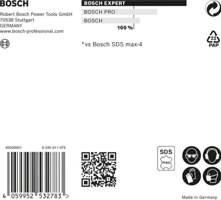 Actual product image Bosch Professional Zubehör Expert SDS max-8X hammer drill, 12 x 800 x 940 mm (12 mm)