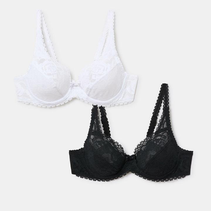Produktbild Playtex 2er-Pack Full-Cup-BHs Flower Elegance (2er Pack, 85 E)