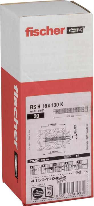 Productafbeelding Fischer Ankerhuls FIS H 16x130 K (20 Pcs.)