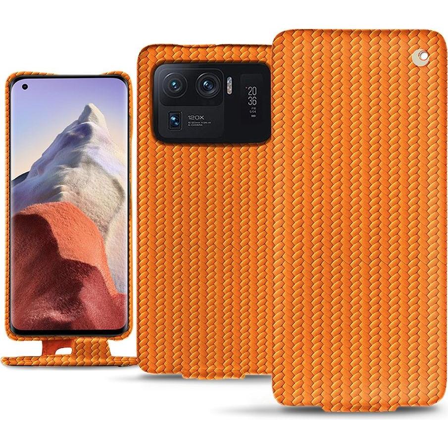 Noreve Lederschutzhülle vertikal (Xiaomi Mi 11 Ultra), Smartphone Hülle, Orange