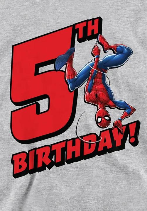 Produktbild Spiderman Kapuzenpullover Zum Überziehen meliert 5. Geburtstag (128)