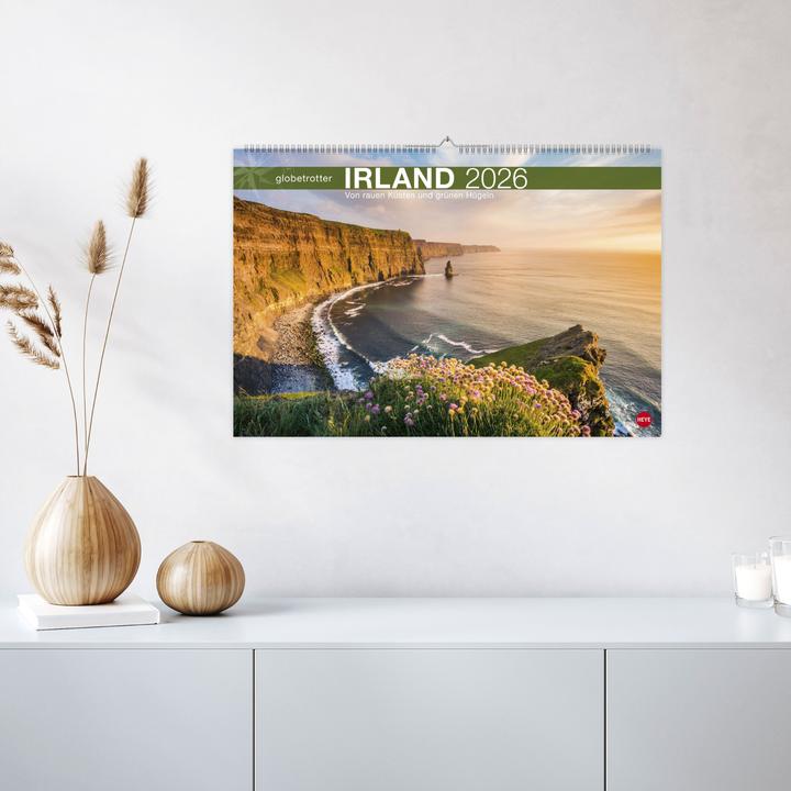 Produktbild Irland Globetrotter Kalender 2026 - Von rauen Küsten und grünen Hügeln (58 x 39 cm)