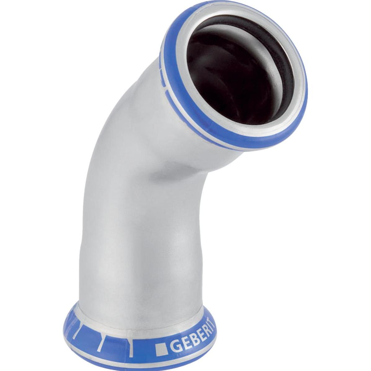 Geberit, Zubehör Sanitärinstallation, Bøjning sf 45gr 108mm mf/mf t/vand