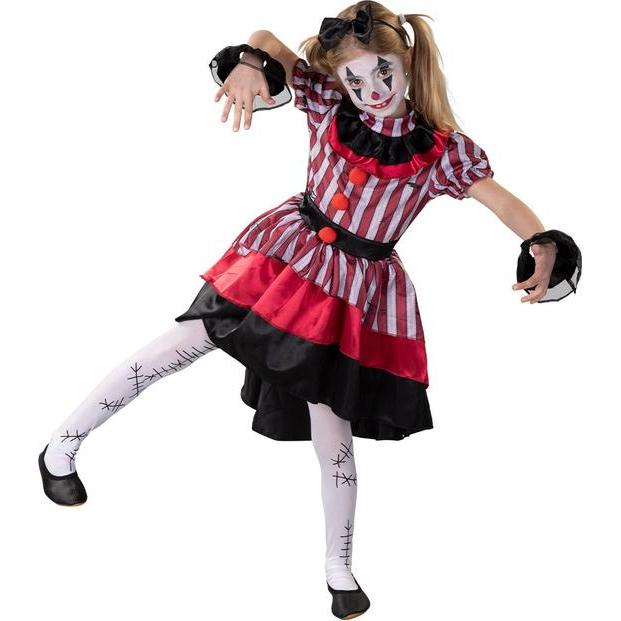 MICA Festival Kostüm - Böser Clown - für Kinder - 3-teilig - verschiedene Grössen 134/140 (134)