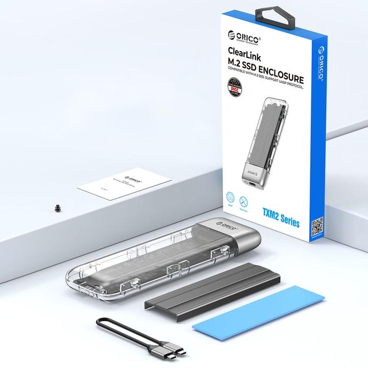 Actual product image Orico Other Computer Accessory TXM2-C3 M.2 NVME USB-C 3.2 10Gb/s Disk Drive - Gray (M.2)