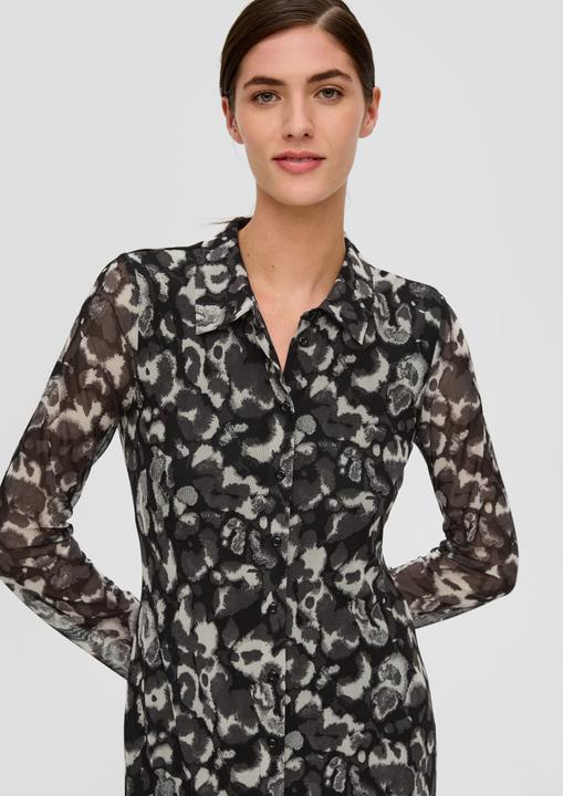 Produktbild s.Oliver Hemdblusenkleid aus Mesh (34)