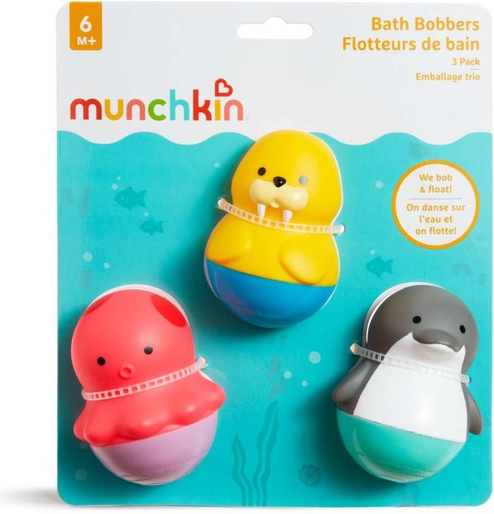 Actual product image Munchkin Bath Bobbers™ 3 pieces, octopus, walrus & dolphin