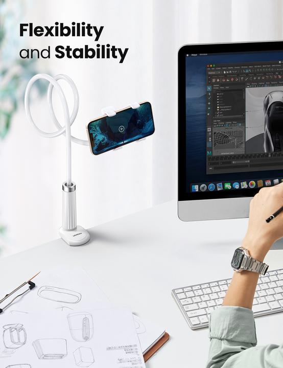 Actual product image Ugreen Gooseneck Desktop Phone Holder