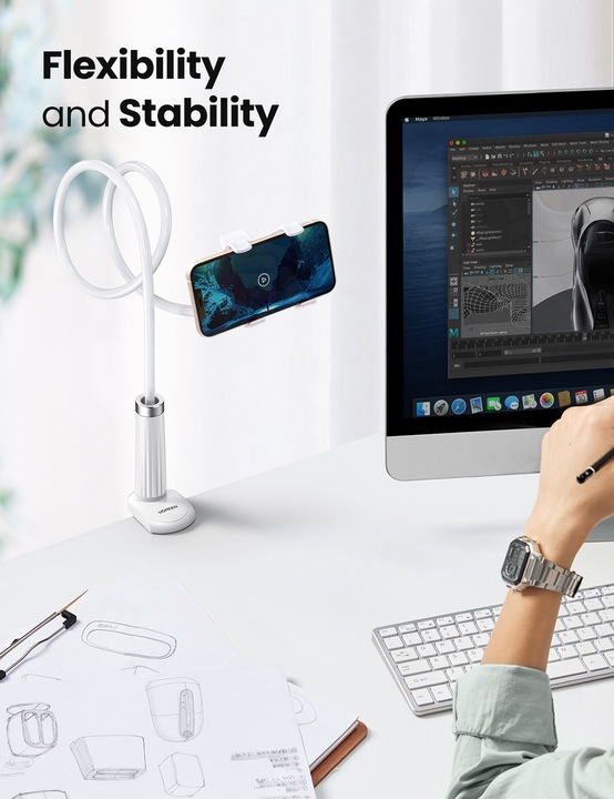 Actual product image Ugreen Gooseneck Desktop Phone Holder