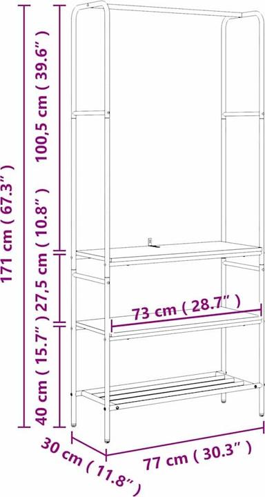 Image du produit vidaXL Garderobe zur Aufbewahrung