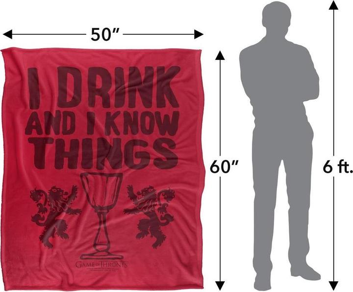 Produktbild Game of Thrones Decke I Drink And I Know Thinga (152 x 127 cm)