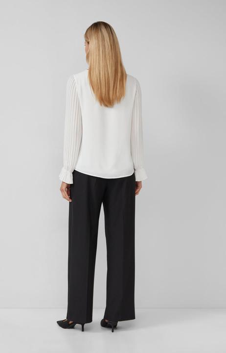 Immagine prodotto s.Oliver Bluse Festliche Bluse: Regular Fit mit U-Boot-Ausschnitt & Volantärmeln (44)