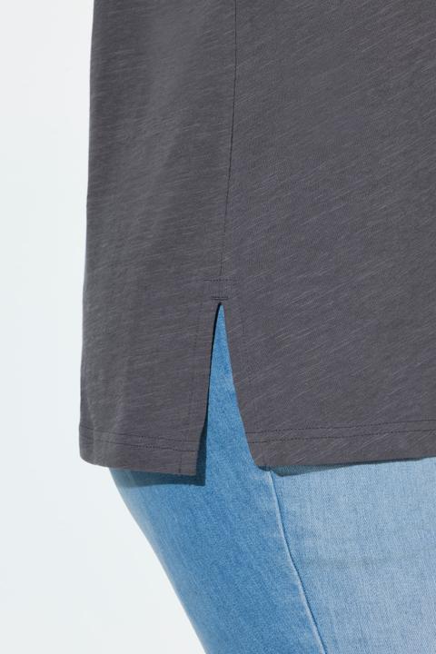 Produktbild Ulla Popken T-Shirt, Schriftmotiv, Classic, V-Ausschnitt, Halbarm (46, 48)