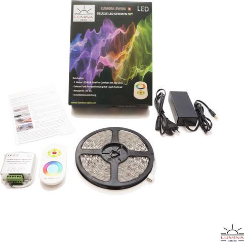 Immagine prodotto Lumina Swiss Set di strisce LED multicolore da 2 m Premium per esterni Deluxe (200 cm, Esterno)