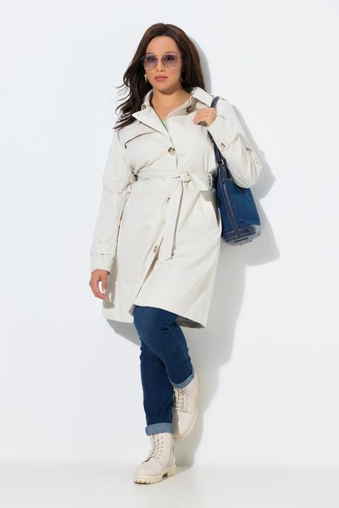 Actual product image Ulla Popken Micro Peach Trench Coat