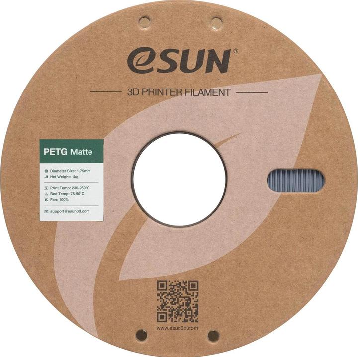 Produktbild eSUN Filament PETG-Matte Dunkelgrau 1.75 mm 1 kg (PETG, 1.75 mm, 1000 g)