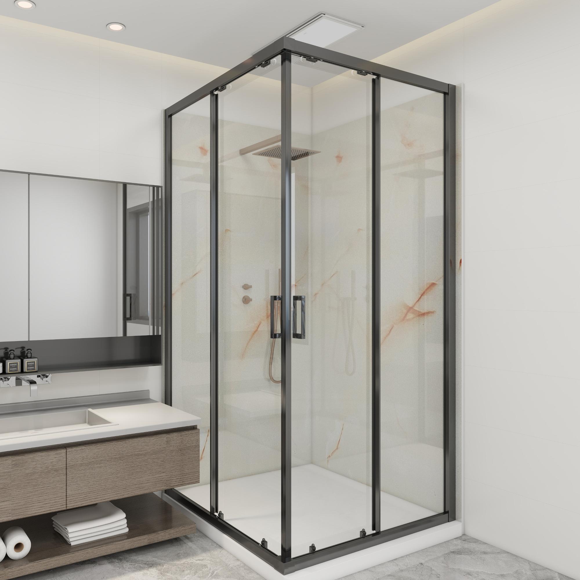 Neu.Haus, Duschkabine + Duschwand, Duschrückwandset Bladel 12er Set 120 x 60 cm Jade Marble (120 cm, 60 cm, 120 cm)