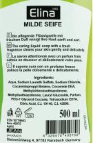 Valori nutrizionali e ingredienti Elina Sapone (Sapone liquido, 500 ml)