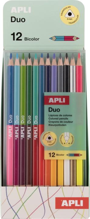 Produktbild Apli DISPLAY 6 Boxen mit 12 Zweifarbigen Farbstiften (12x)