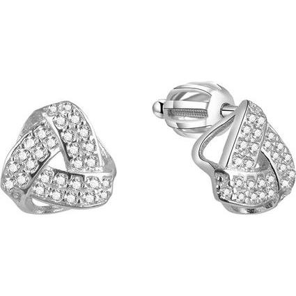 Beneto, Ohrringe, Silver earrings with zircons AGUP1573S