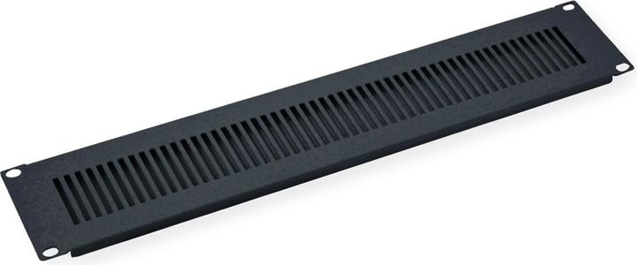 Value Panneau frontal de ventilation "19" 2 HE, RAL 9005 noir