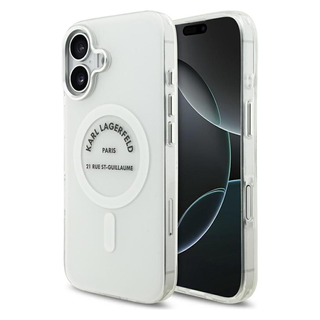 Karl Lagerfeld - Iml Karl Rsg Logo MagSafe (KLHMP17SHKRSGPT) - IPhone 17 - Transparent (Apple IPhone 17), Smartphonehoes, Transparant