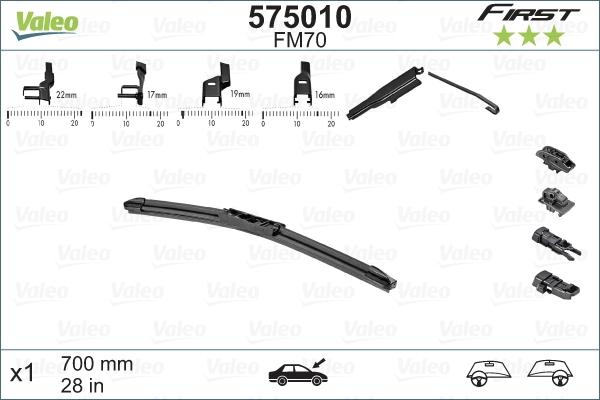 Actual product image Valeo Wiper Multiconnection 700 mm