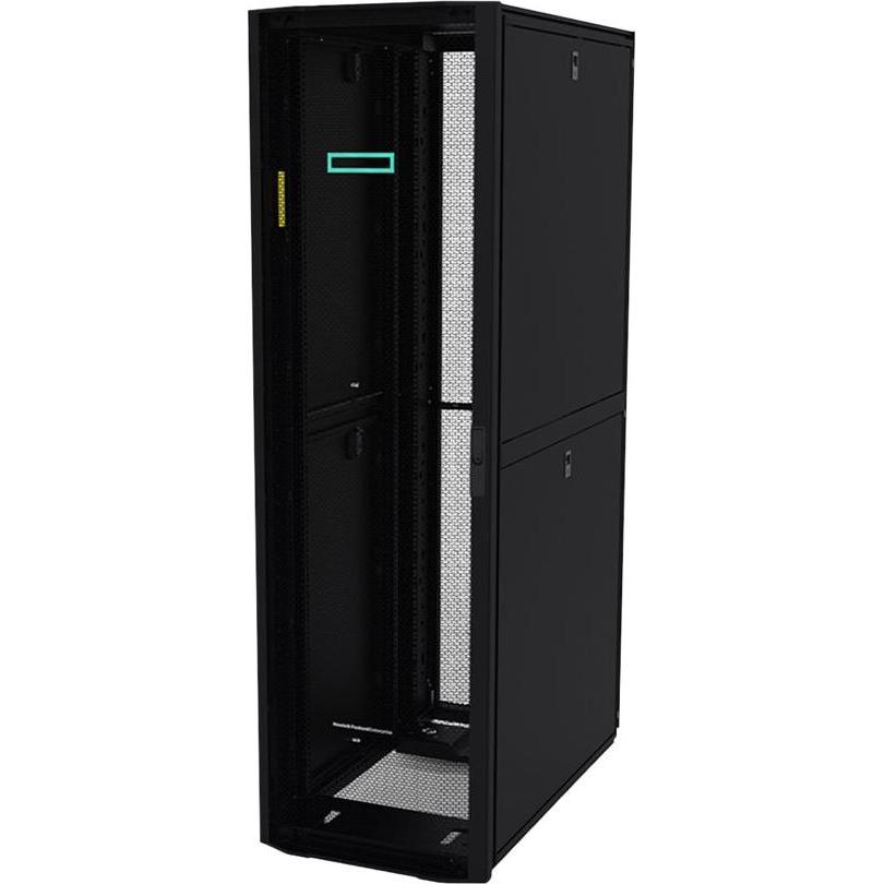 HPE E Kitted Advanced Shock Rack G2 42U (42 HE, 19 Zoll Rack), Serverschrank, Schwarz