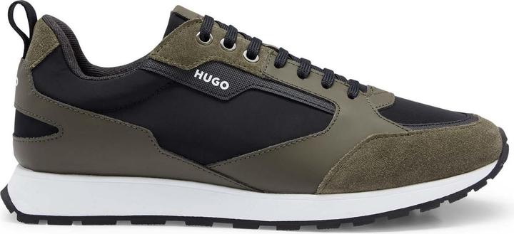 Actual product image HUGO Mens Icelin Suede Panel Running Trainers (38)