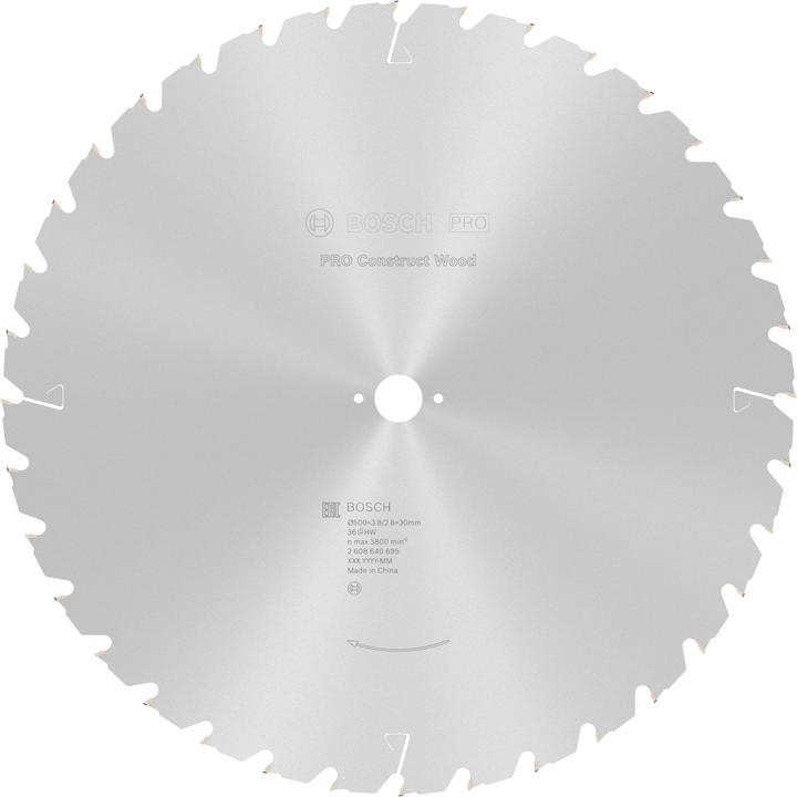 Actual product image Bosch Professional Zubehör PRO Construct Wood circular saw blade, 500 x 3.8 x 30 mm