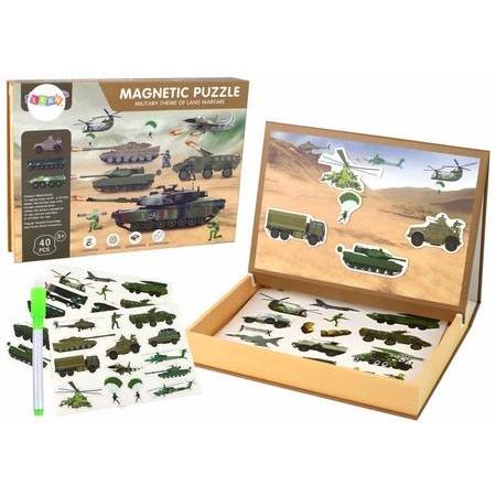 Lean Toys Magnetisches Puzzle mit Kriegsmotiv