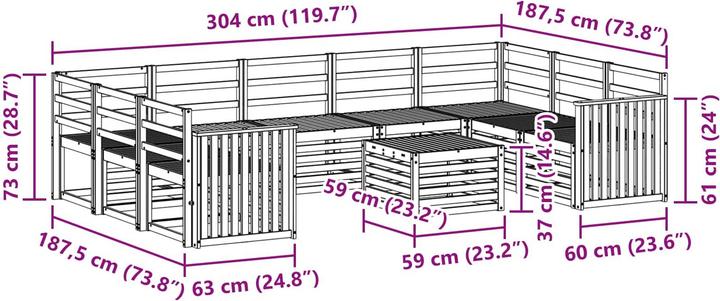 Produktbild vidaXL Outdoor-Sofa