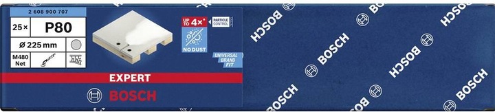 Produktbild Bosch Professional Zubehör EXPERT M480 Schleifnetz für Trockenbauschleifer, 225 mm, G 80, 25-tlg. (80)