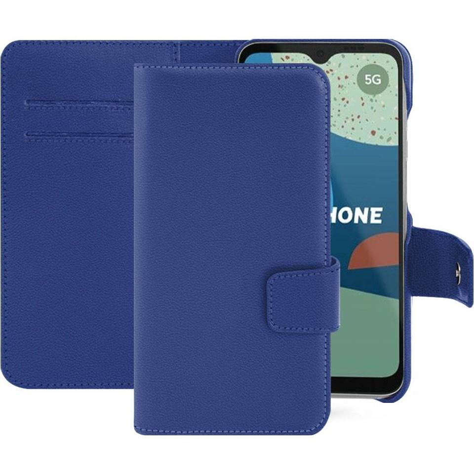 Noreve Lederschutzhülle Fairphone 4 (Fairphone 4), Smartphone Hülle, Blau