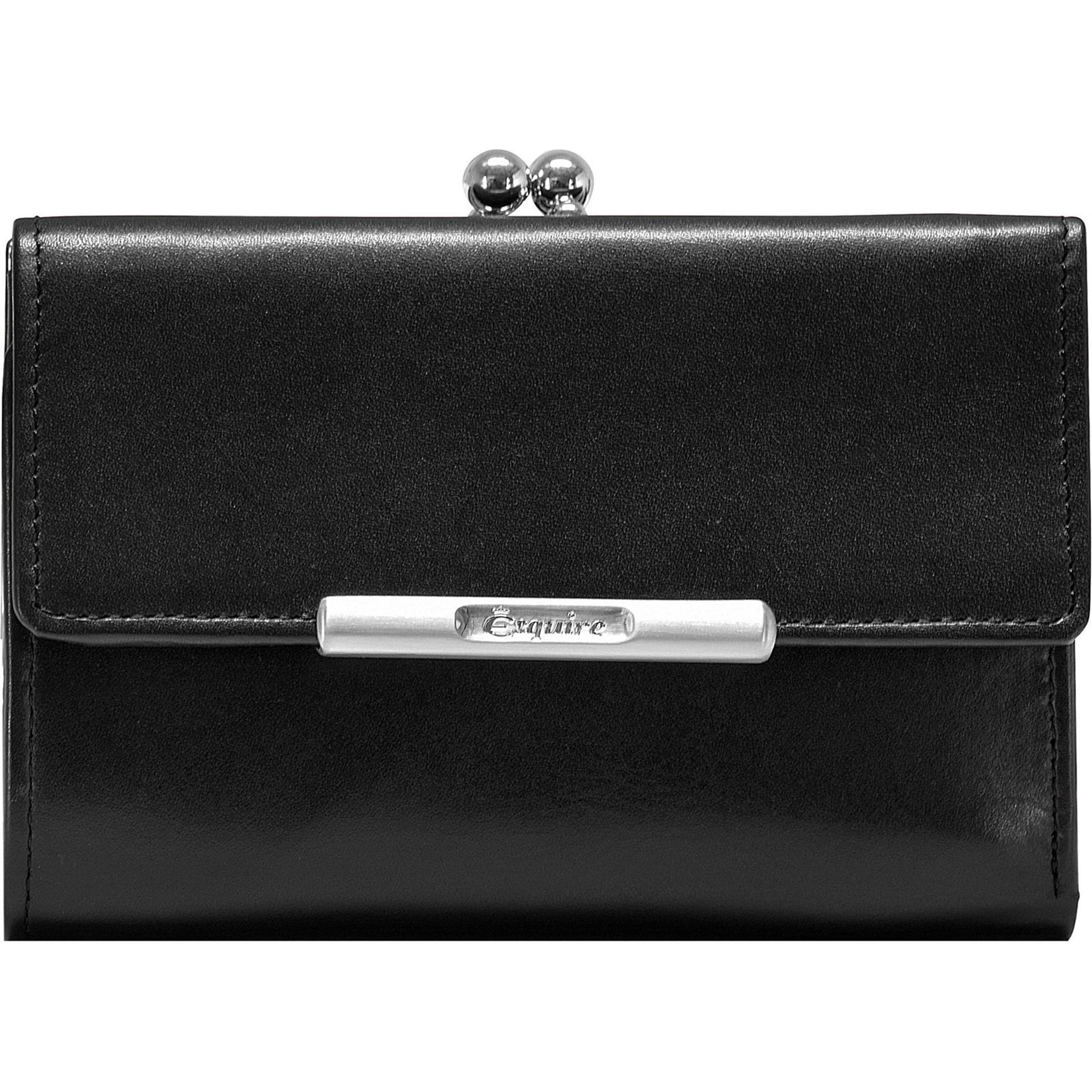 Esquire, Damen, Portemonnaie, Helena Geldbörse Leder 12 cm, Schwarz