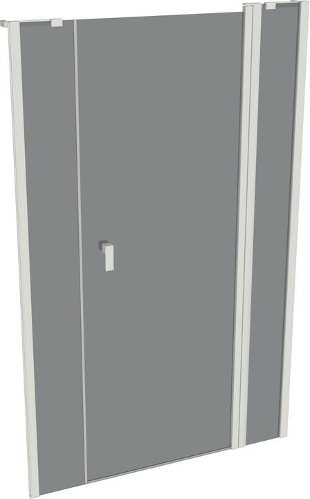 Actual product image Hüppe Design pure 4-corner swing door with fixed segment and side panel in niche, width:120cm height:190cm (200 cm, 120 cm, 190 cm)