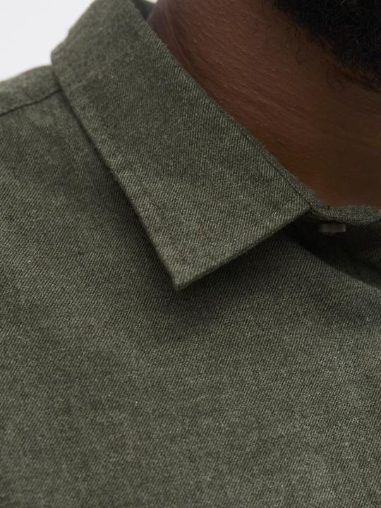 Produktbild Jack & Jones Jjeclassic Melange Shirt L/S Sn Pls (4XL)