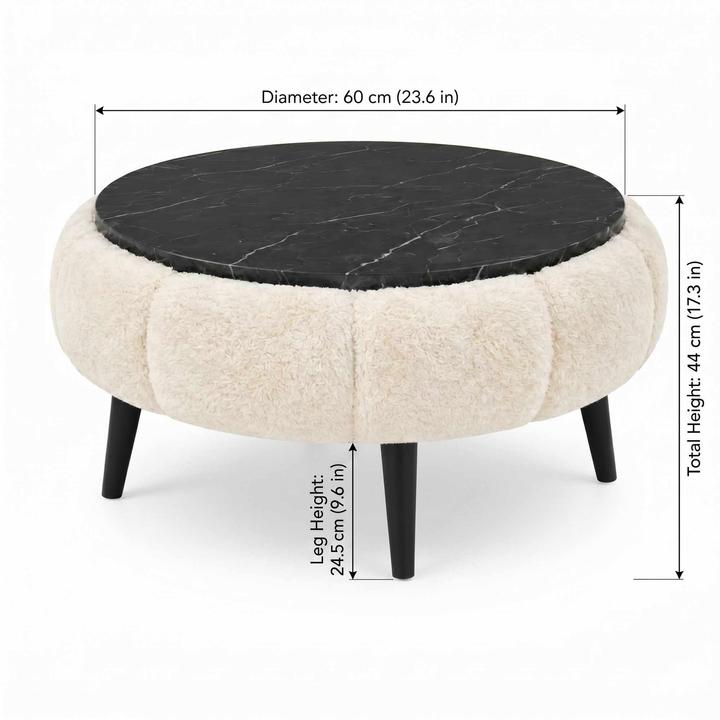 Actual product image Homitis Papatya 60 Coffee Table (60 x 60 x 44 cm)